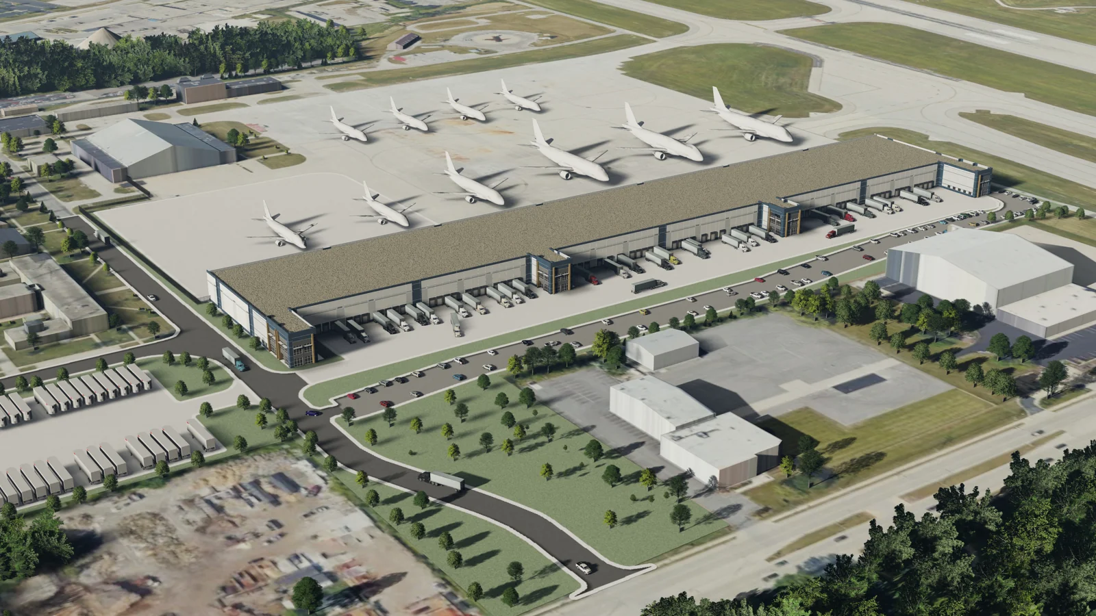 South Cargo Logistics Hub at Milwaukee Airport — Lease in Oak Creek, WI, photo 1 of 3