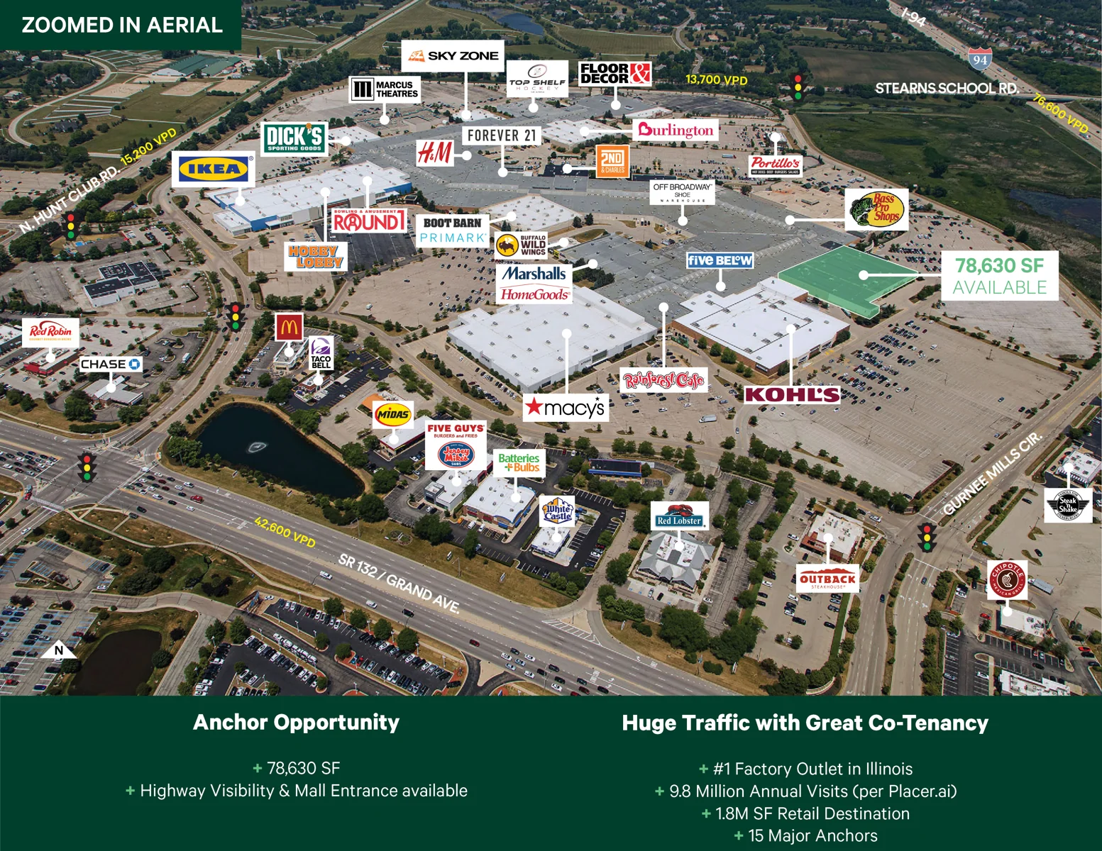 Gurnee Mills 78,630 SF Anchor Opportunity — Lease in Gurnee, IL, photo 4 of 7
