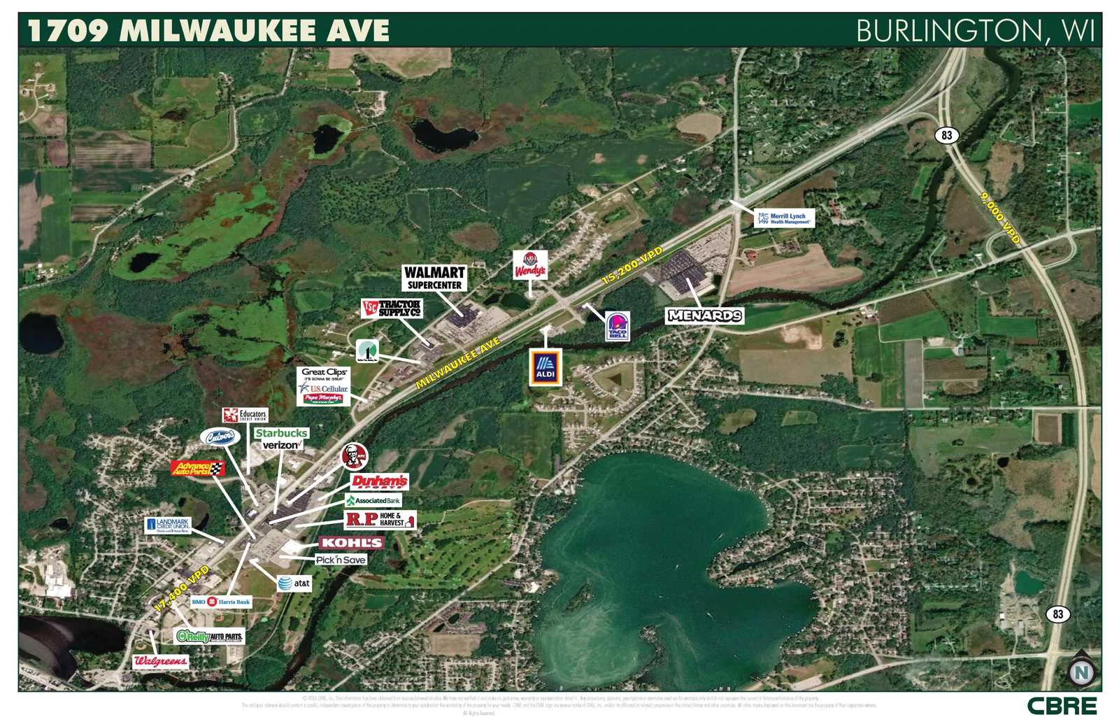 Burlington Crossing Shopping Center — Lease in Burlington, WI, photo 1 of 2