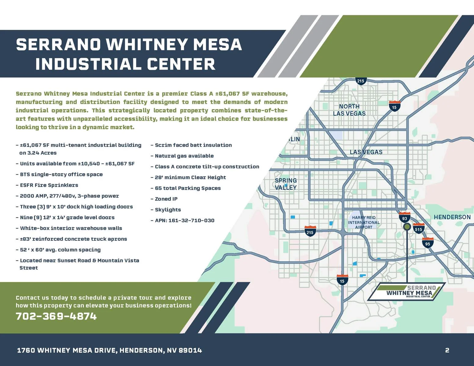 Serrano Whitney Mesa Industrial Center — Lease in Henderson, NV, photo 4 of 5