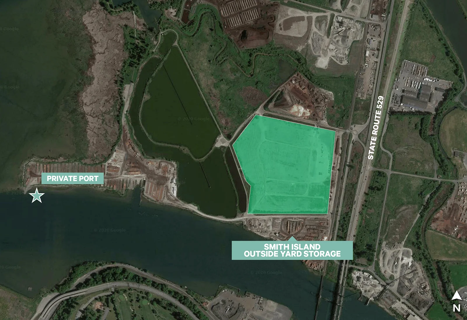 Smith Island Outside Yard Storage (2-40 acres) - land in Everett, WA