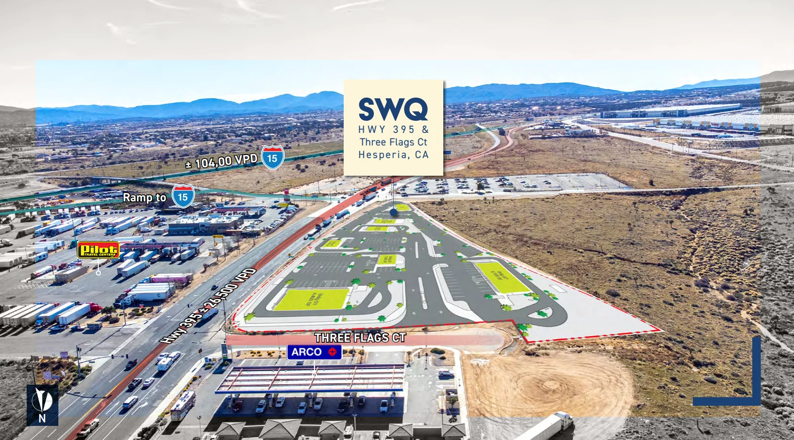 Hesperia - 395 & 15 FWY - New QSR Development — Lease in Hesperia, CA, photo 1 of 1