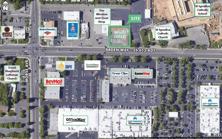 High Visibility Commercial Land on Arden Way — Lease in Sacramento, CA, photo 1 of 1