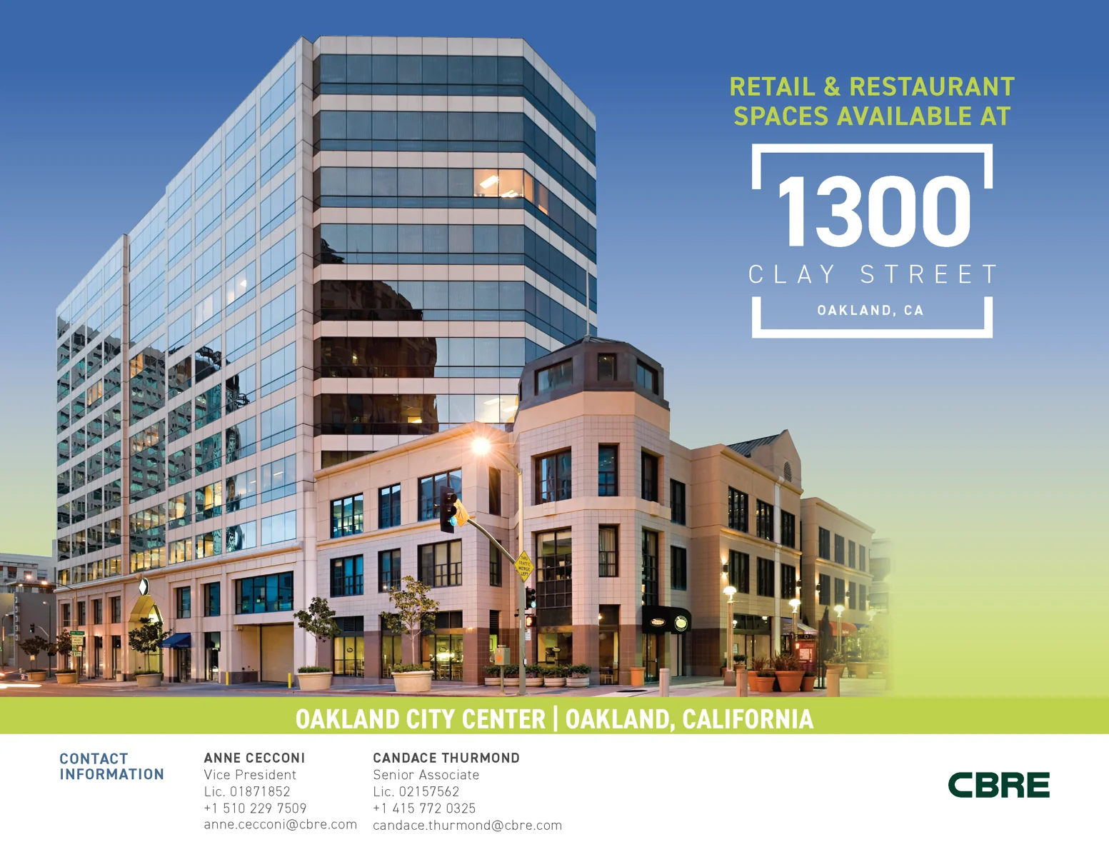 Retail / Restaurant Spaces For Lease
