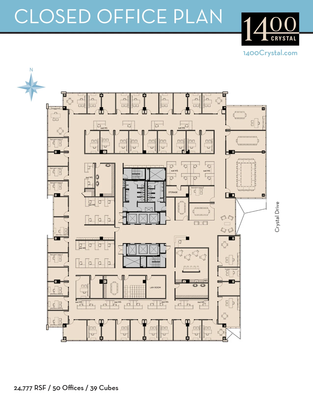 1400 Crystal - office in Arlington, VA