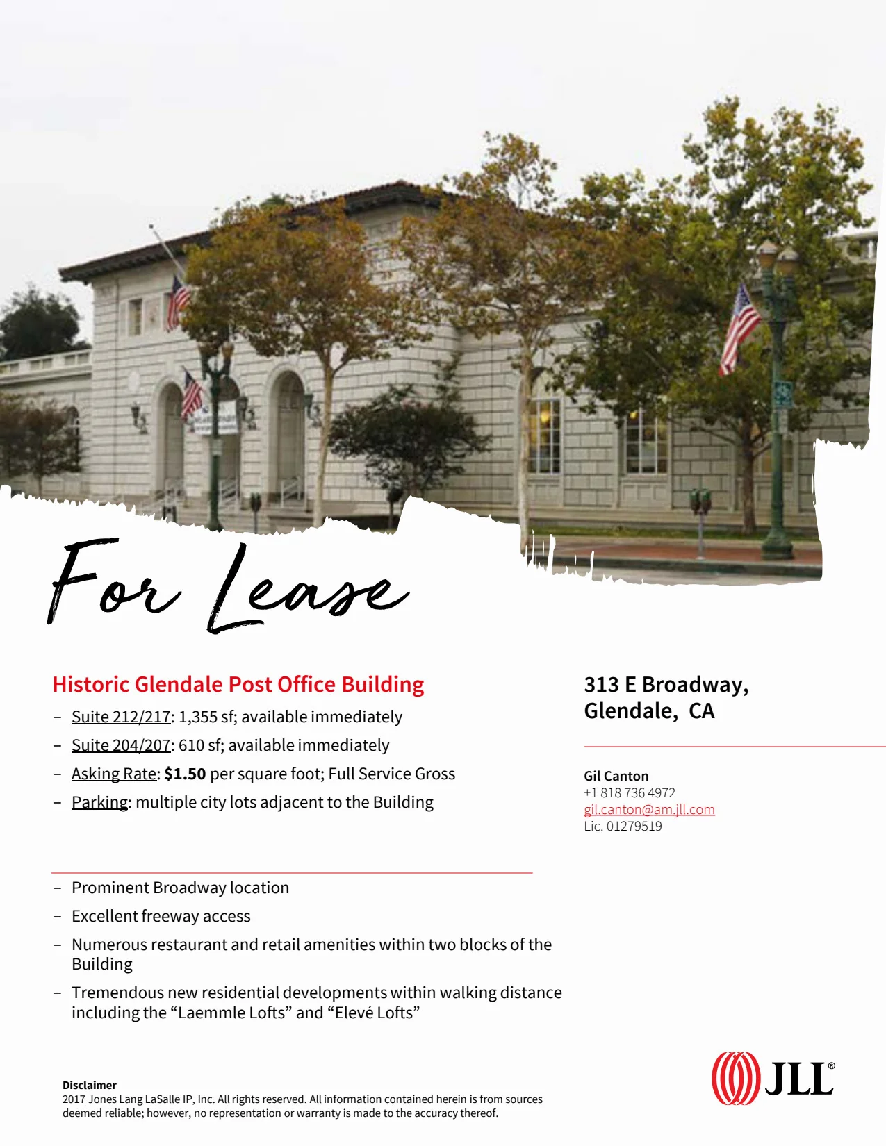 Historic Glendale Post Office Building — Lease in Glendale, CA, photo 1 of 4