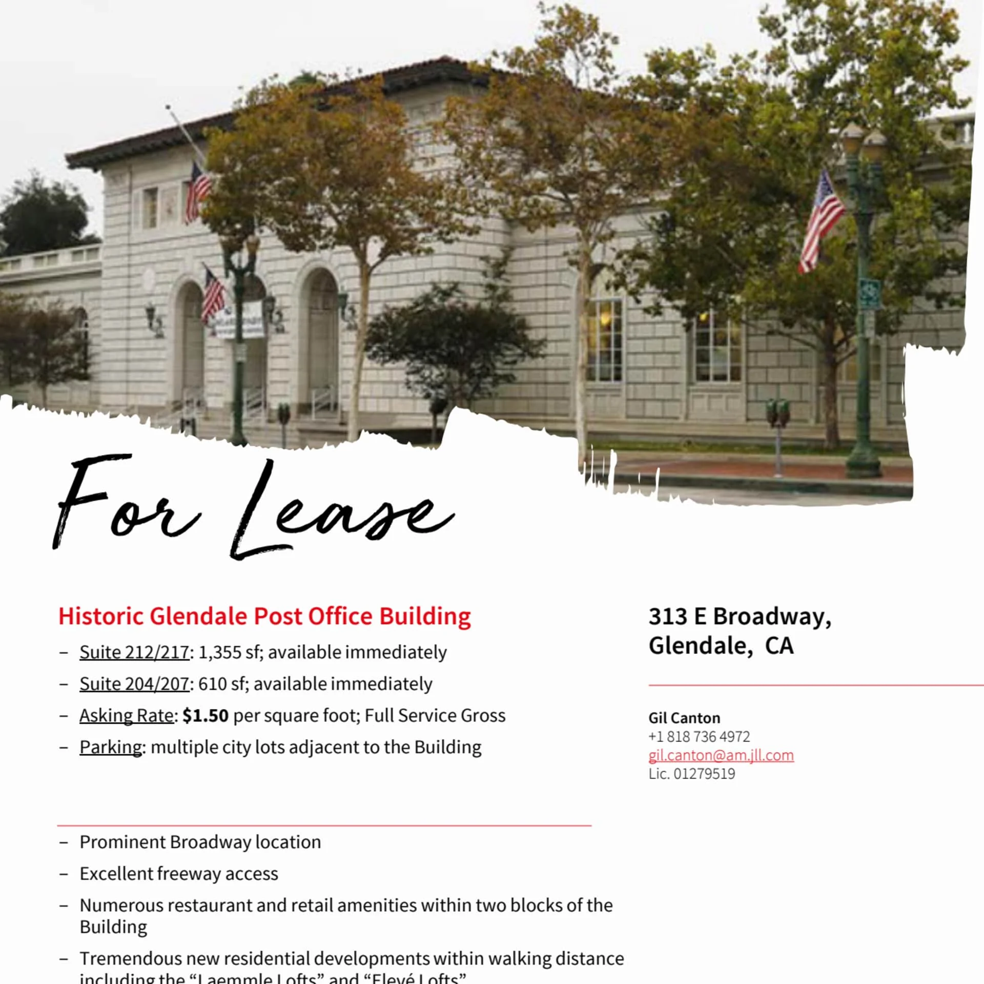 Historic Glendale Post Office Building — Lease in Glendale, CA, photo 3 of 4