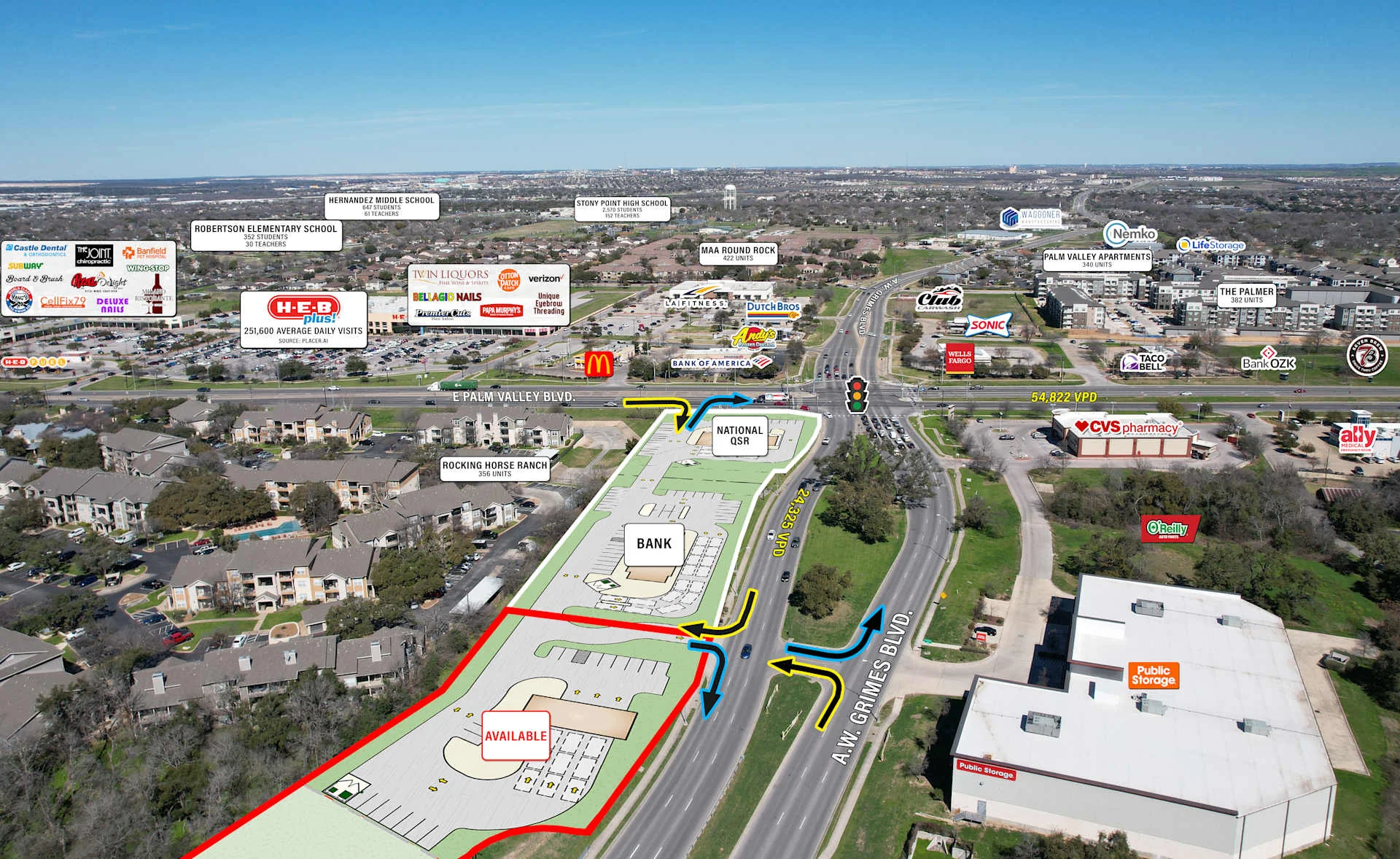 1901 E Palm Valley - retail for sale in round rock, TX