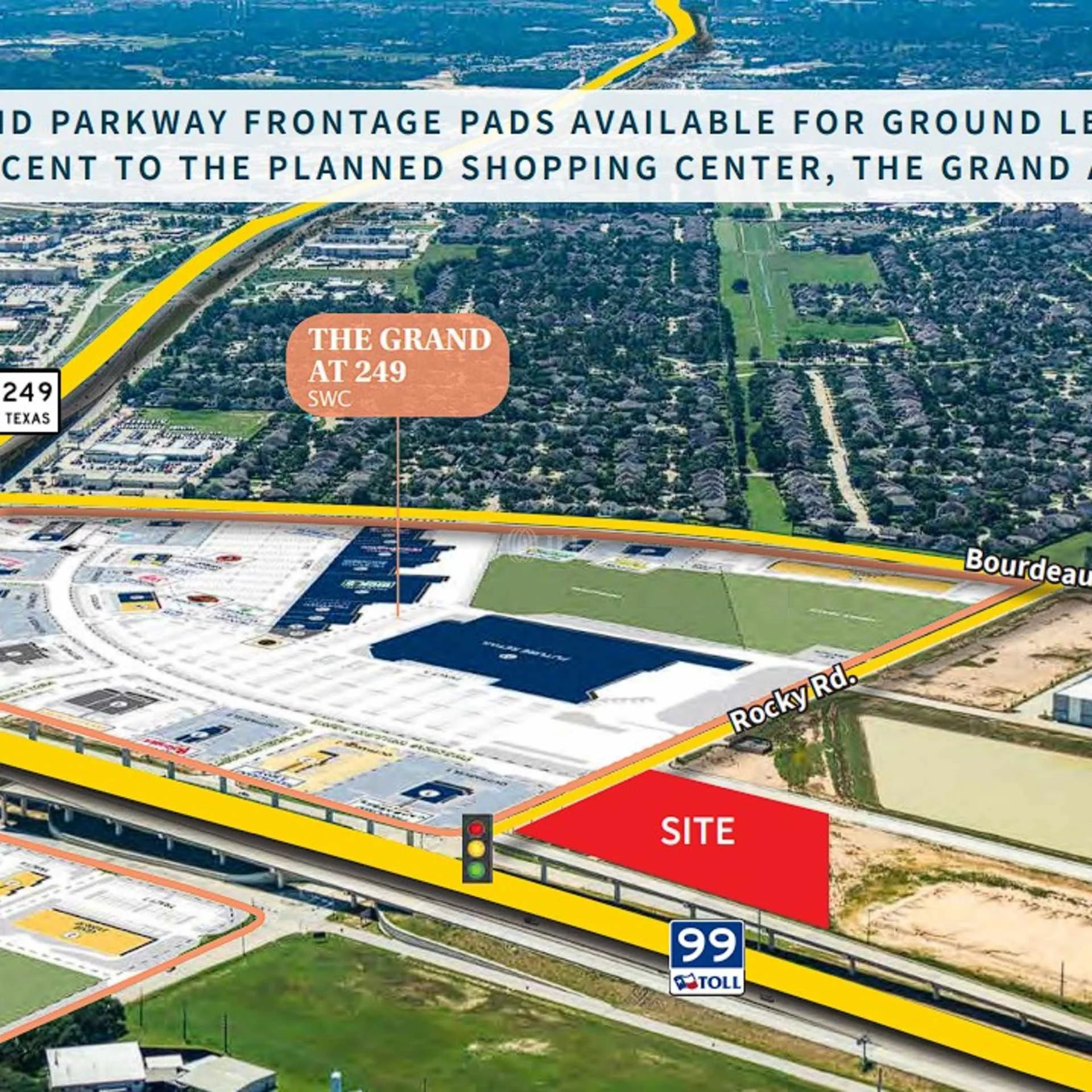 Grand Parkway & Rocky Road Pad — Lease in Tomball, TX, photo 2 of 4