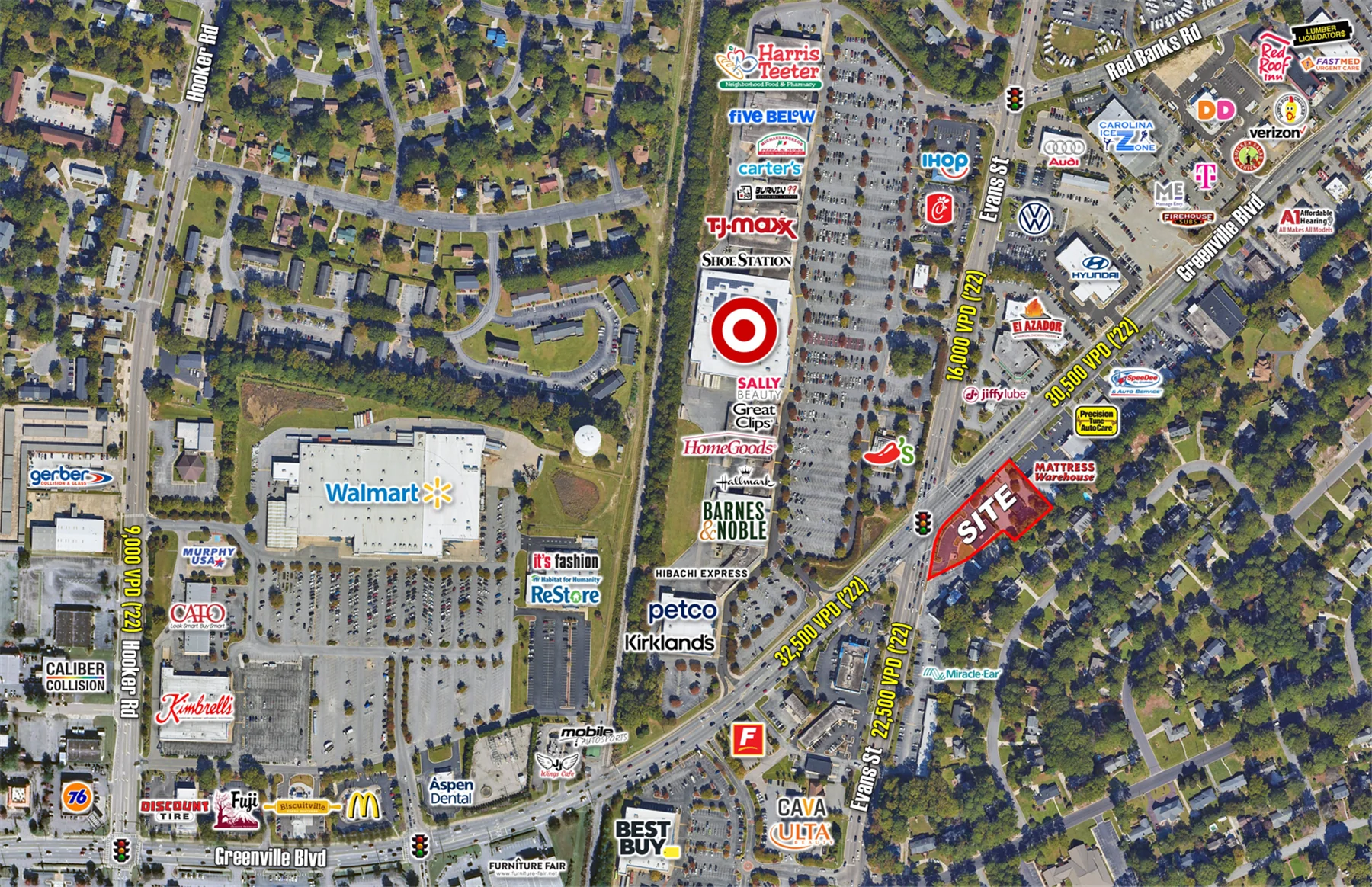 Greenville Blvd & Evans St Hard Corner — Lease in Greenville, NC, photo 1 of 5