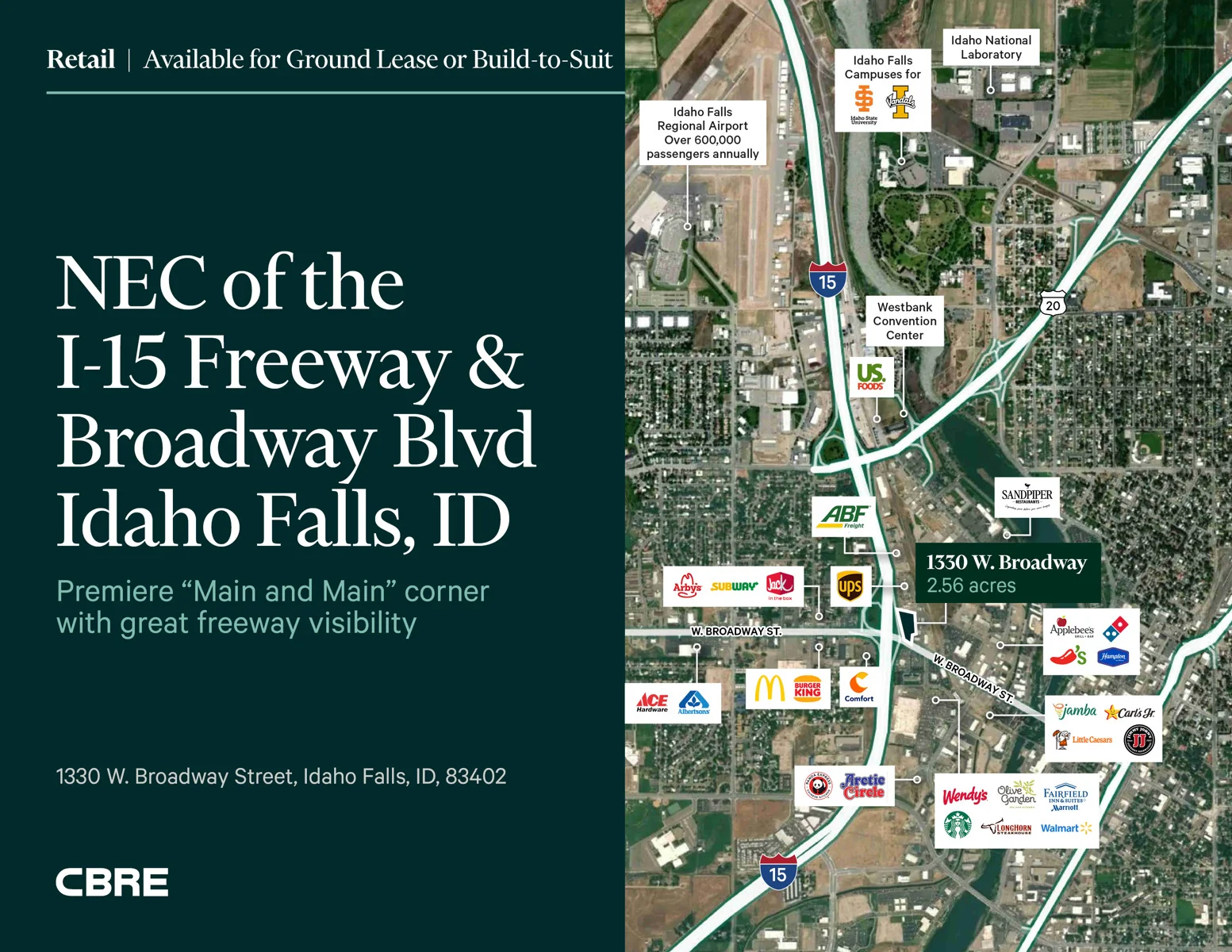 NEC of the I-15 Freeway & Broadway Blvd — Lease in Idaho Falls, ID, photo 3 of 4