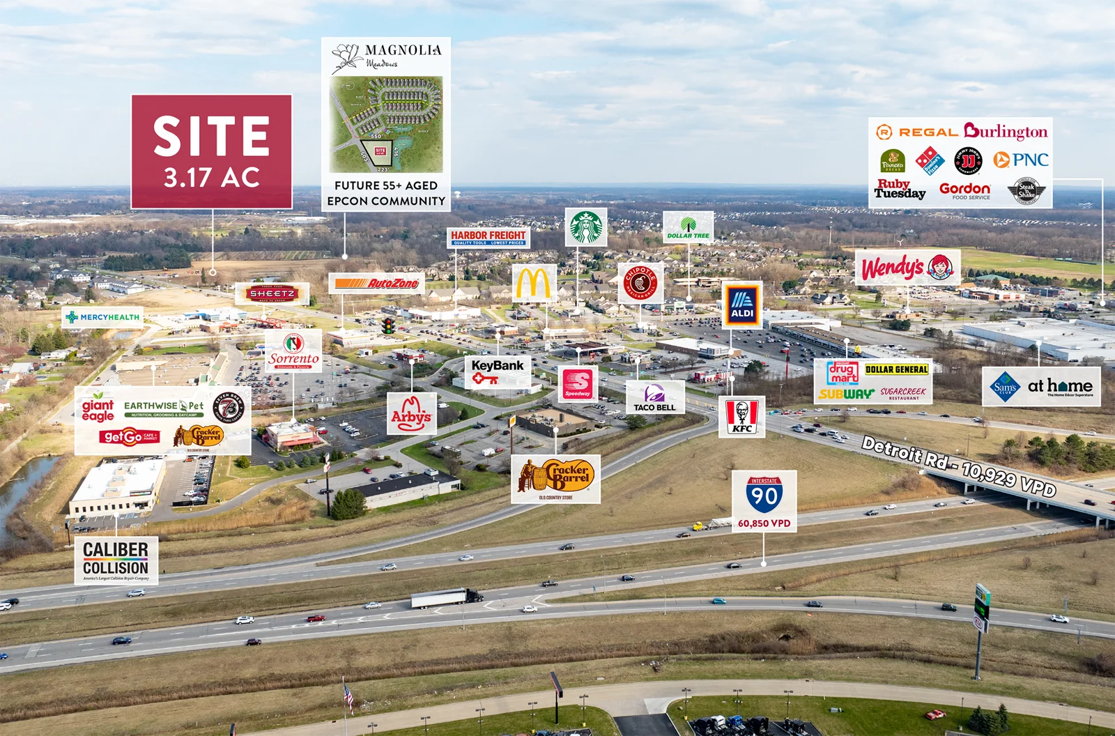 3.17 AC Outparcel to Magnolia Meadows — Sale in Sheffield, OH, photo 2 of 5