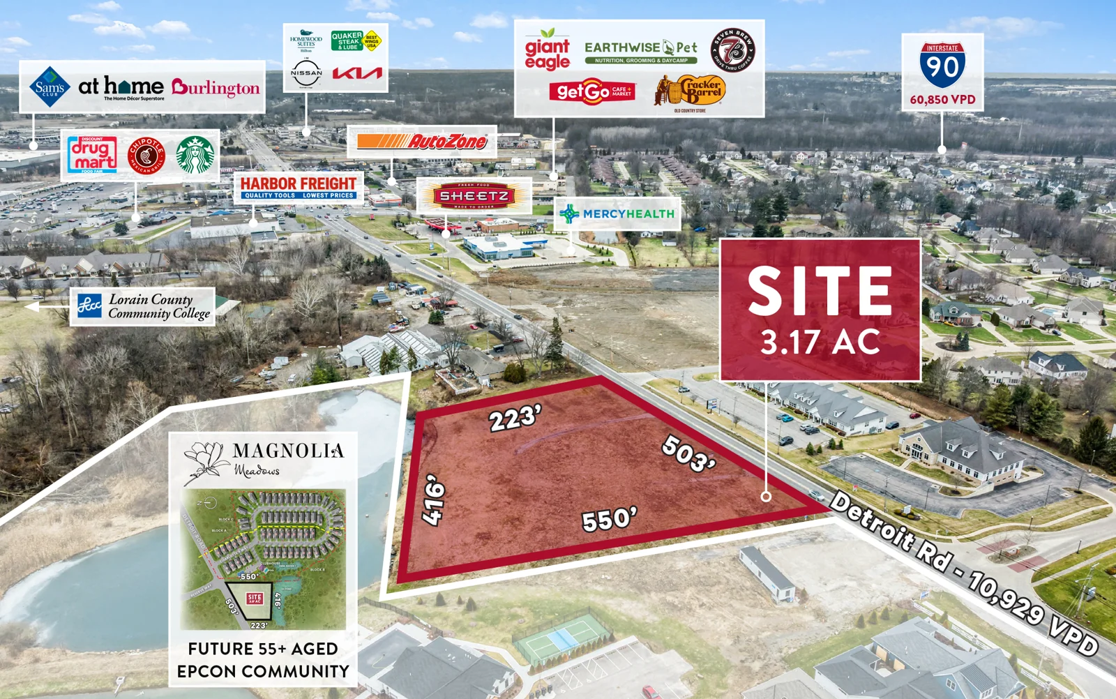 3.17 AC Outparcel to Magnolia Meadows — Sale in Sheffield, OH, photo 3 of 5