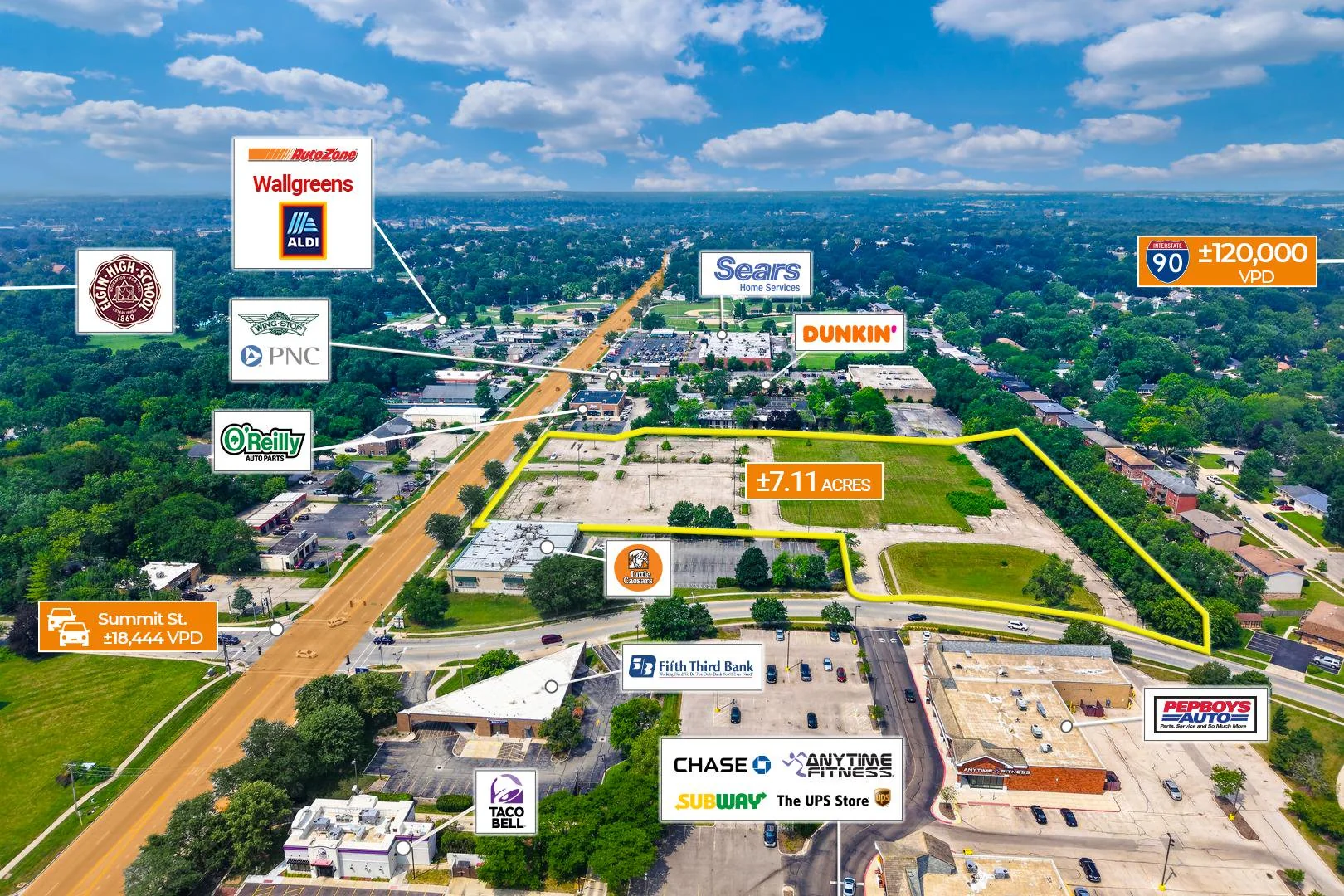 Auction - 7 AC Chicago MSA Development Site | 150… — Sale in Elgin, IL, photo 7 of 7