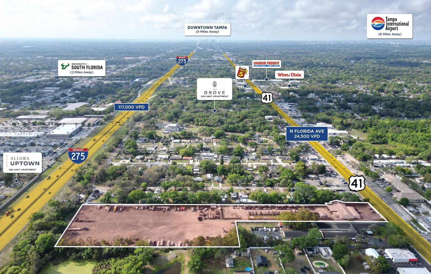 6.89 Acres of Commercial Land — Sale in Tampa, FL, photo 3 of 5