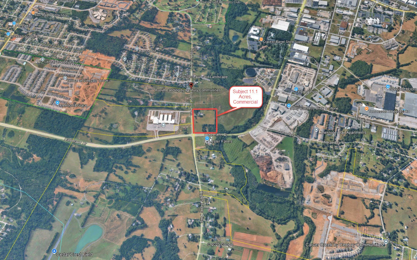 Lebanon, TN Commercial Development Site, 11.1 Acres — Sale in Lebanon, TN, photo 8 of 8