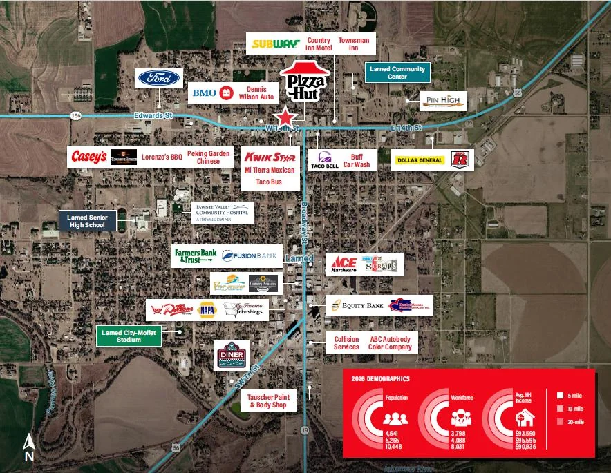 Pizza Hut |Absolute NNN Lease | ±13 Years Remaining… — Sale in Larned, KS, photo 2 of 3