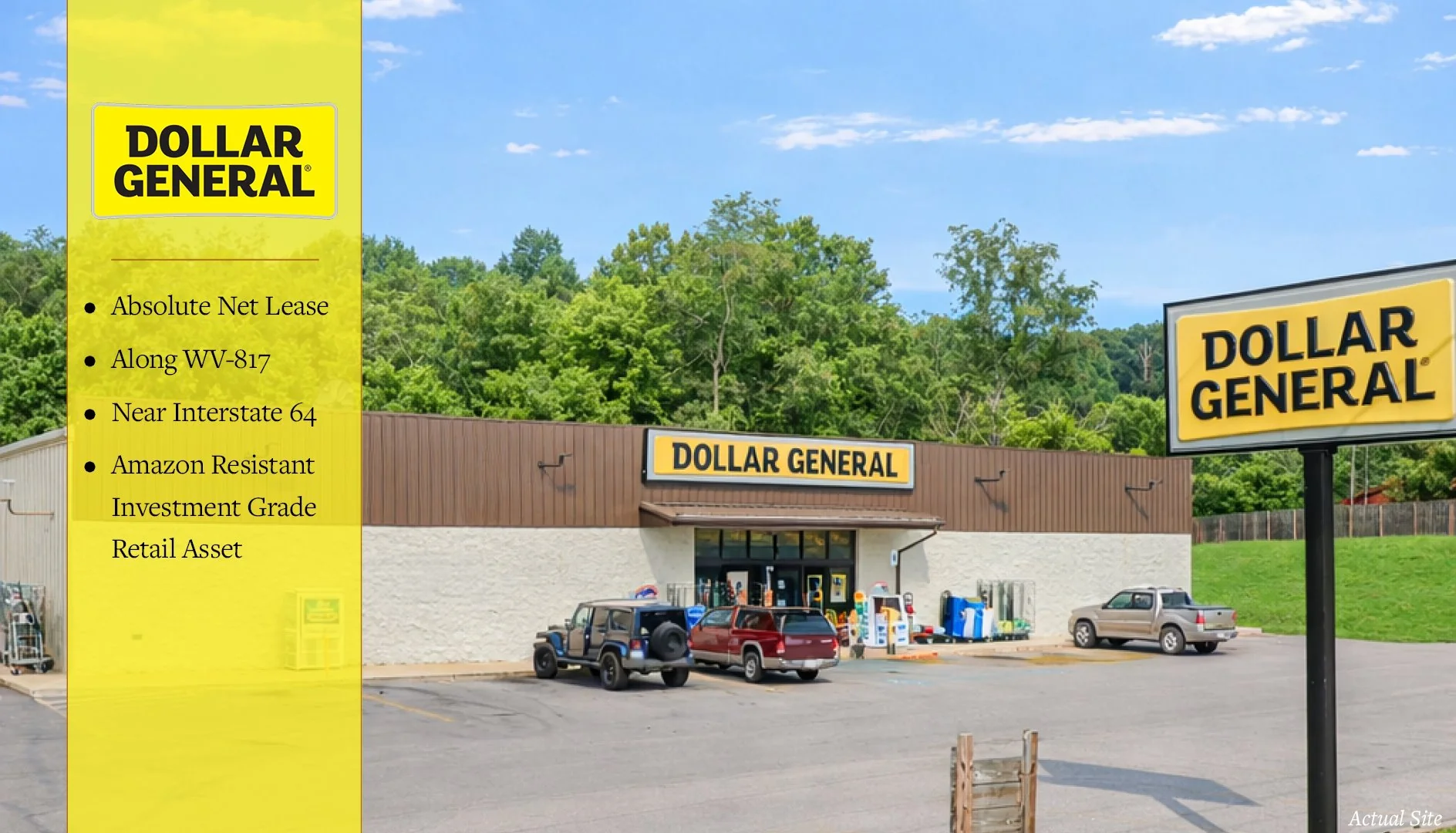 Dollar General | Charleston MSA | Absolute Net | Along WV-817 - Minutes from Interstate 64 - retail for sale in saint albans (charleston msa), WV