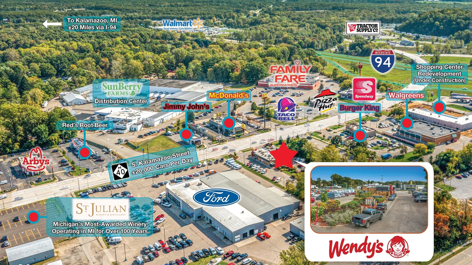 Wendy's - New 20-Year Lease | 390+ Unit Operator — Sale in Paw Paw, MI, photo 3 of 5