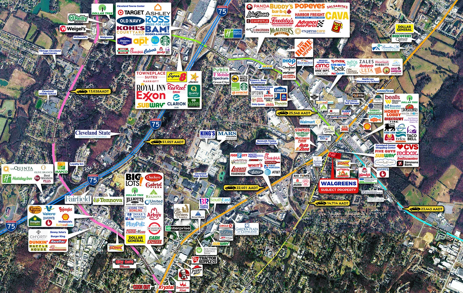 Walgreens | Abs. NNN w. Increases | Hard Corner… — Sale in Cleveland, TN, photo 2 of 3