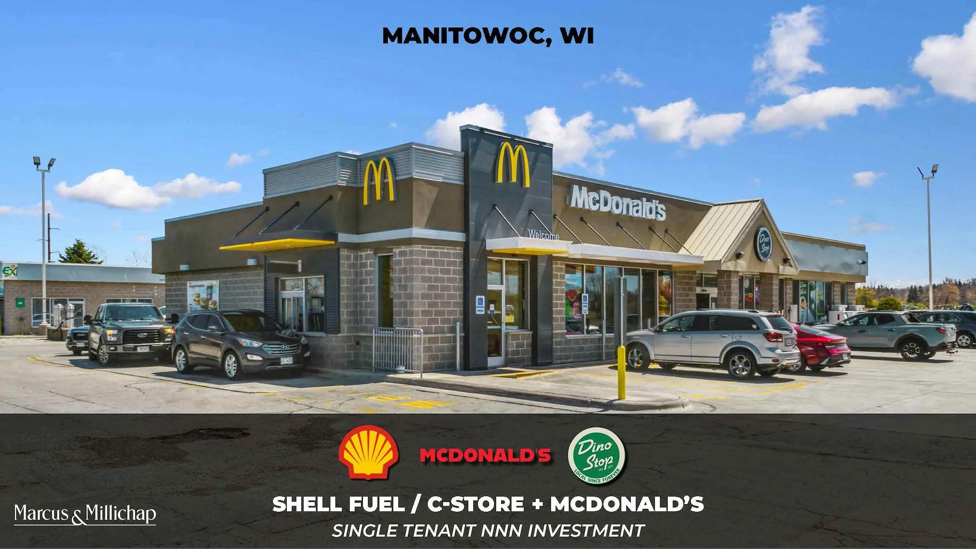 Shell Fuel / Dino Stop + McDonald's — Sale in Manitowoc, WI, photo 1 of 5