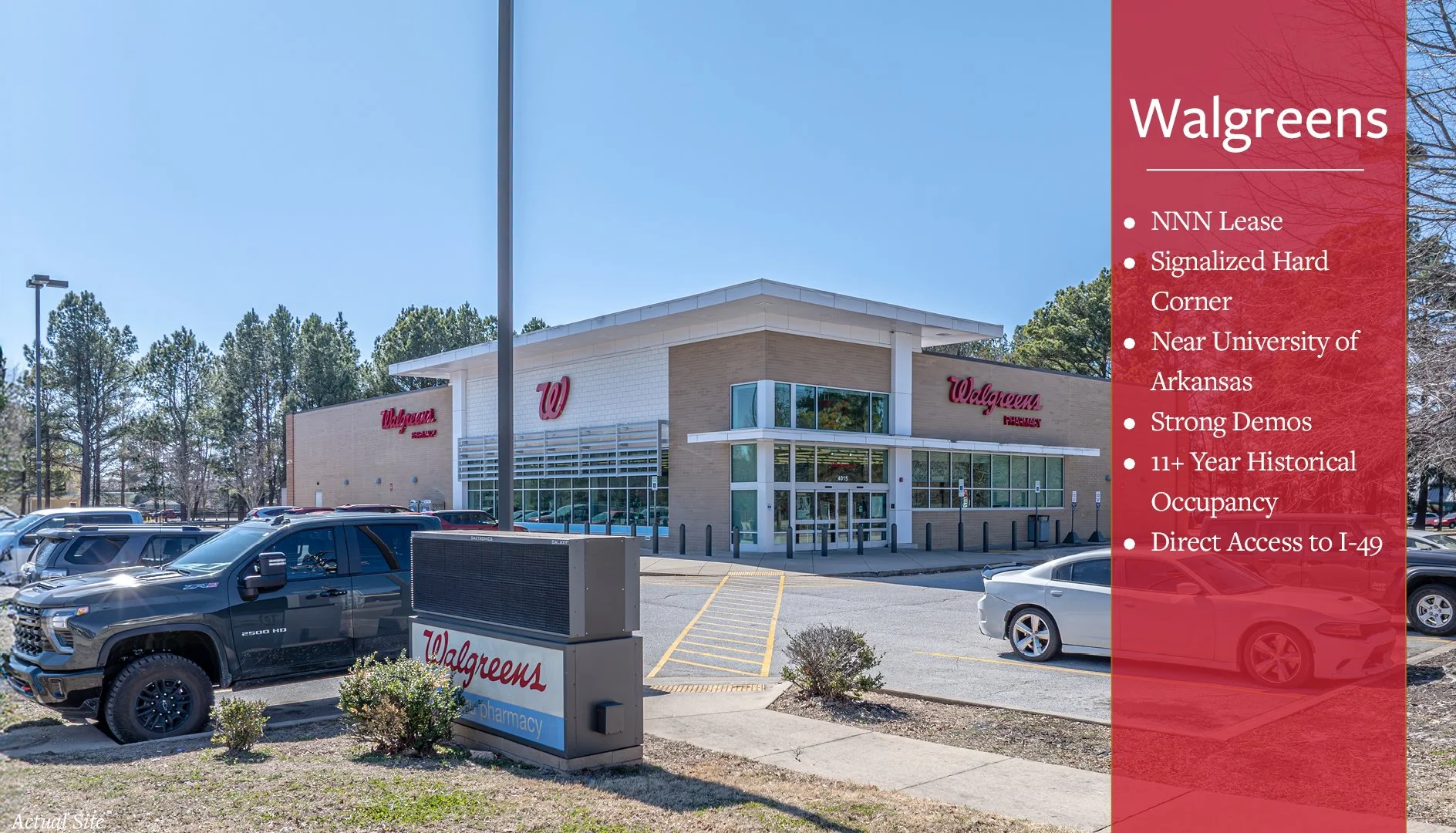 Walgreens Abs Net Proposed Cfa Adjacent Signalized Hard Corner Near University Of Arkansas