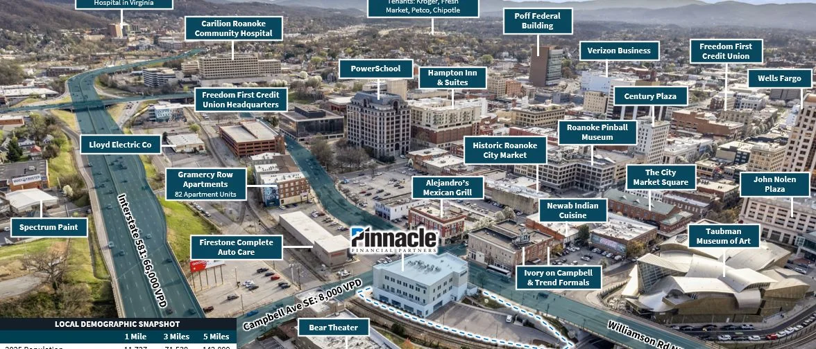 Pinnacle Bank - Roanoke, VA (Campbell Ave SE) — Sale in Roanoke, VA, photo 5 of 8