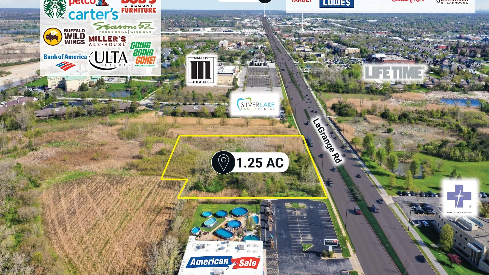 1 Auction 125 Acre Chicago Msa Site 40K Vpd 129K Avg Hhi