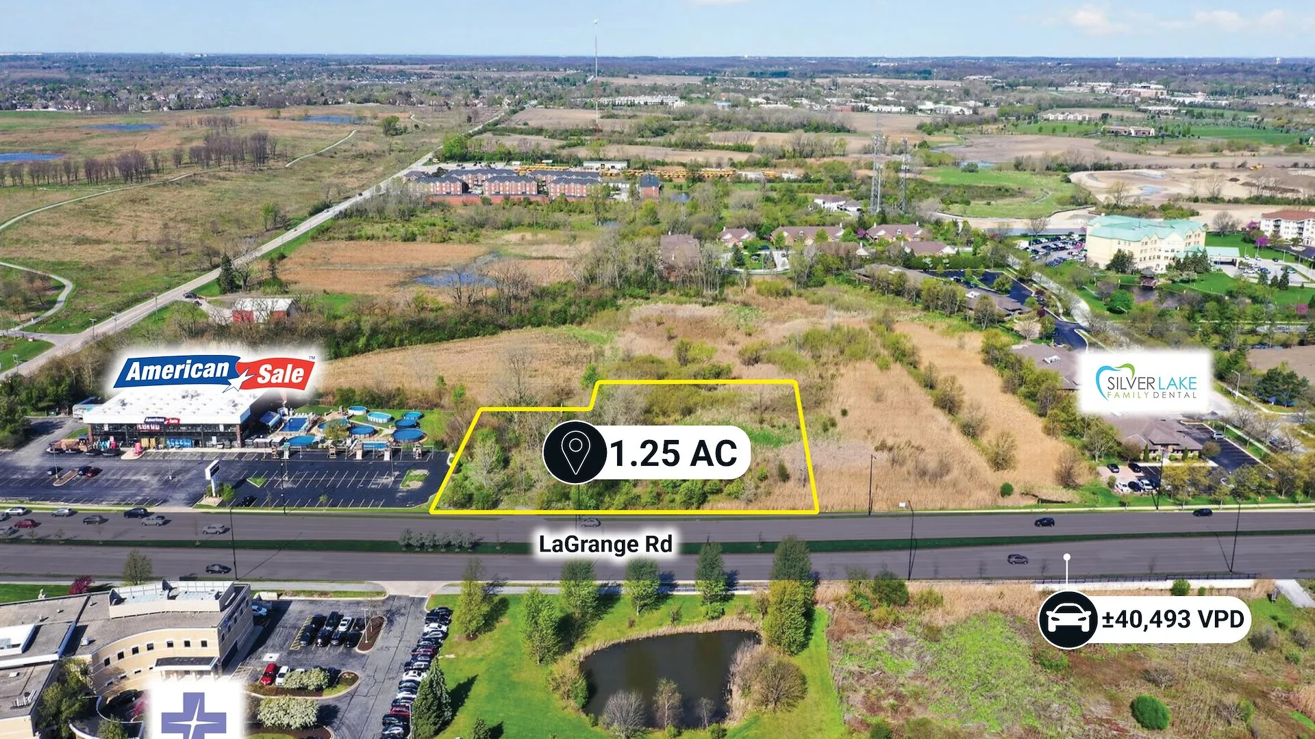 $1 Auction – 1.25 Acre Chicago MSA Site | 40K VPD |… — Sale in Orland Park, IL, photo 2 of 8