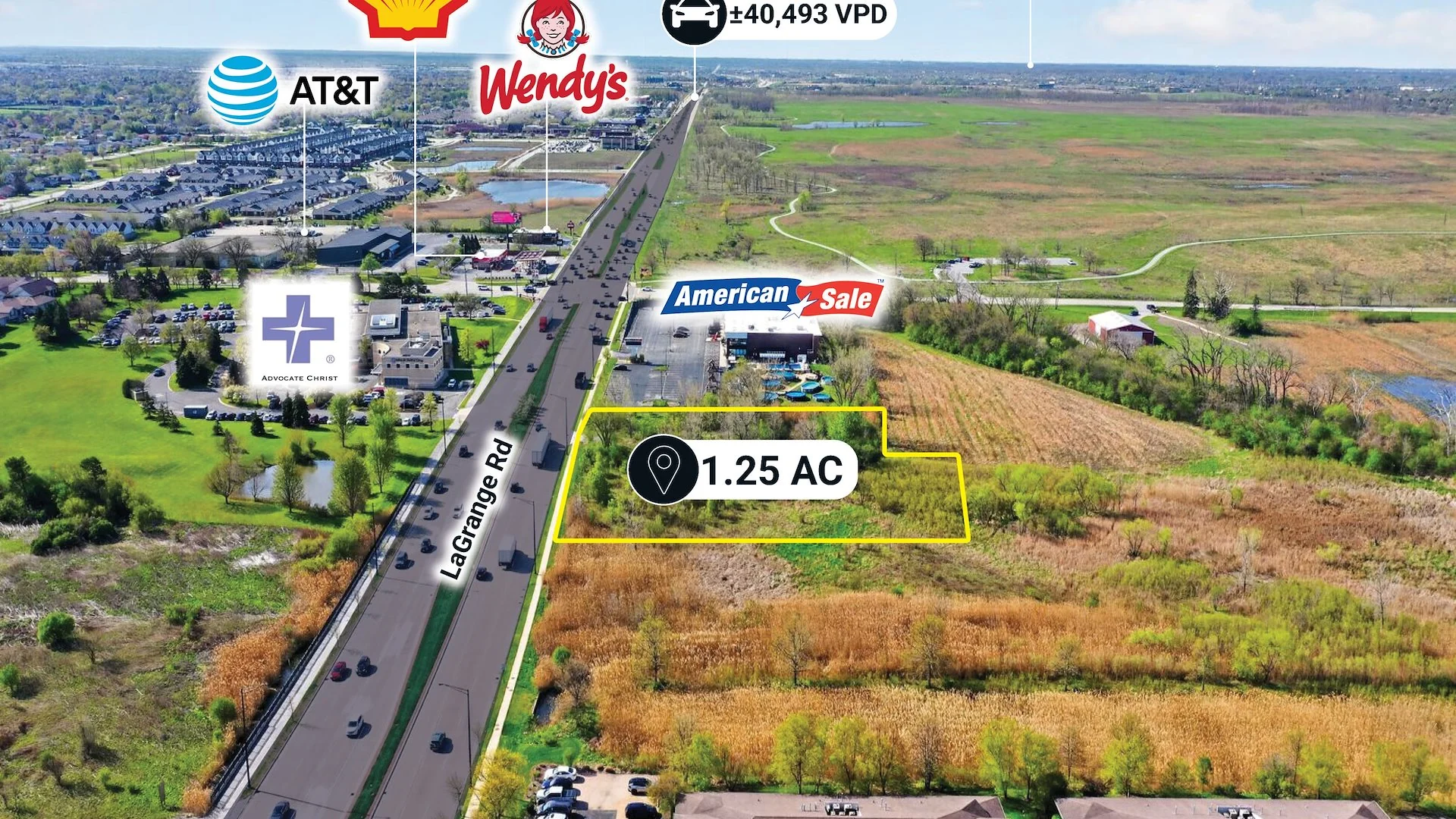 $1 Auction – 1.25 Acre Chicago MSA Site | 40K VPD |… — Sale in Orland Park, IL, photo 3 of 8