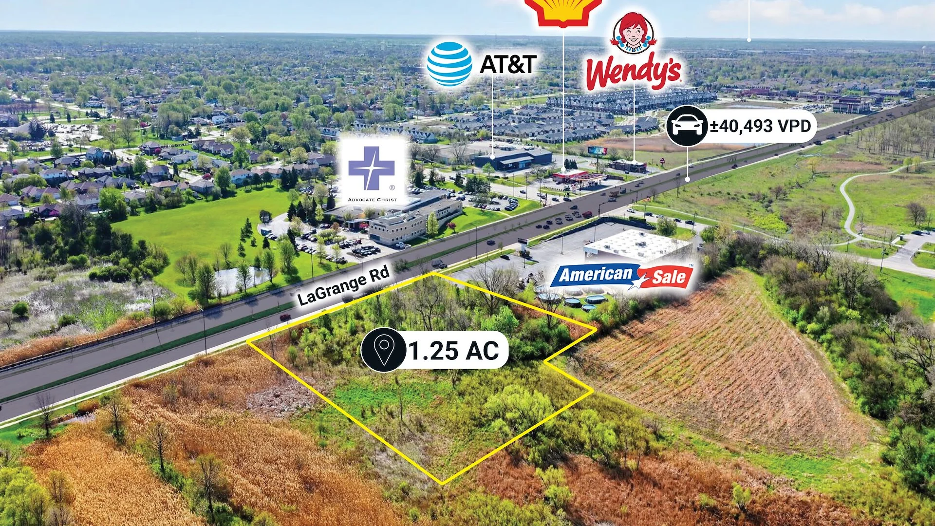 $1 Auction – 1.25 Acre Chicago MSA Site | 40K VPD |… — Sale in Orland Park, IL, photo 6 of 8