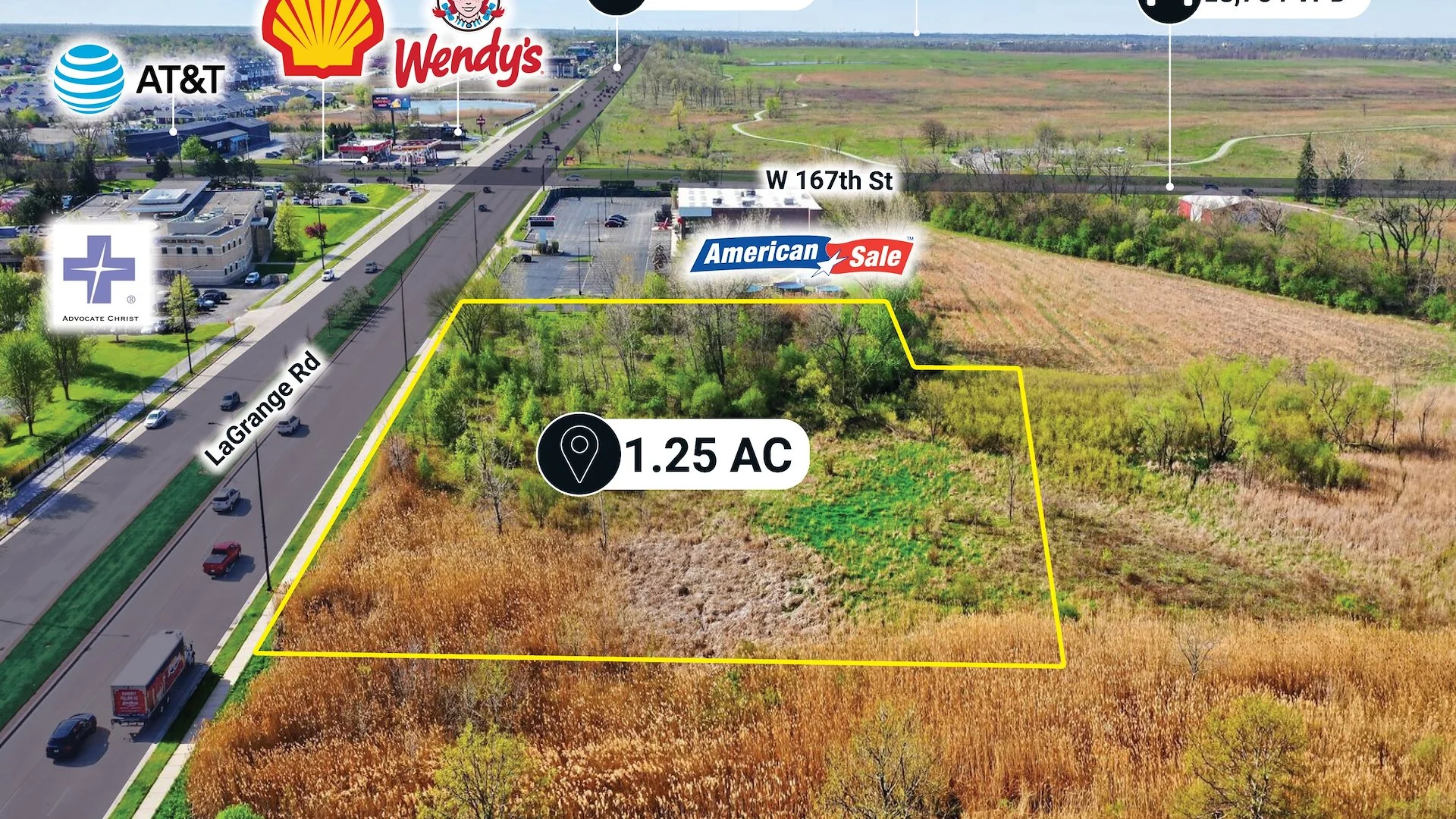 $1 Auction – 1.25 Acre Chicago MSA Site | 40K VPD |… — Sale in Orland Park, IL, photo 8 of 8