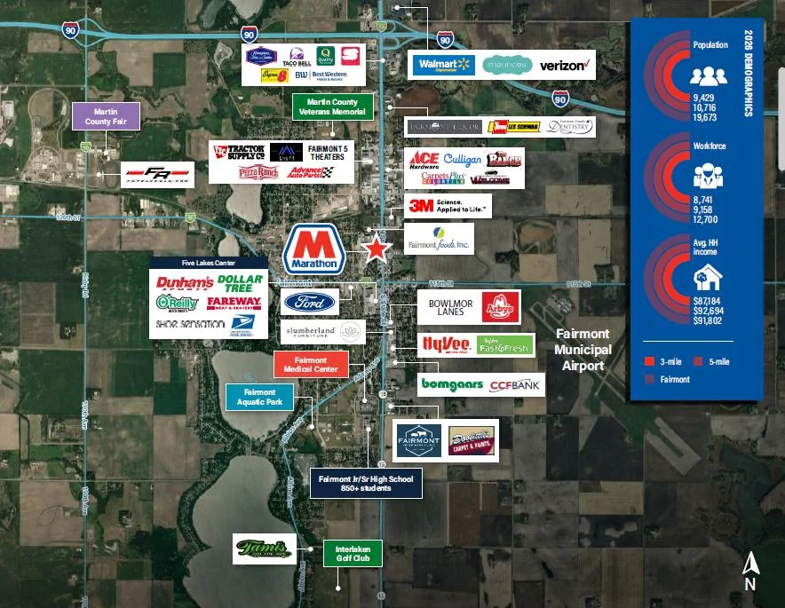 Marathon Gas Station | Absolute-NNN Lease | ±19 Years… — Sale in Fairmont, MN, photo 2 of 3