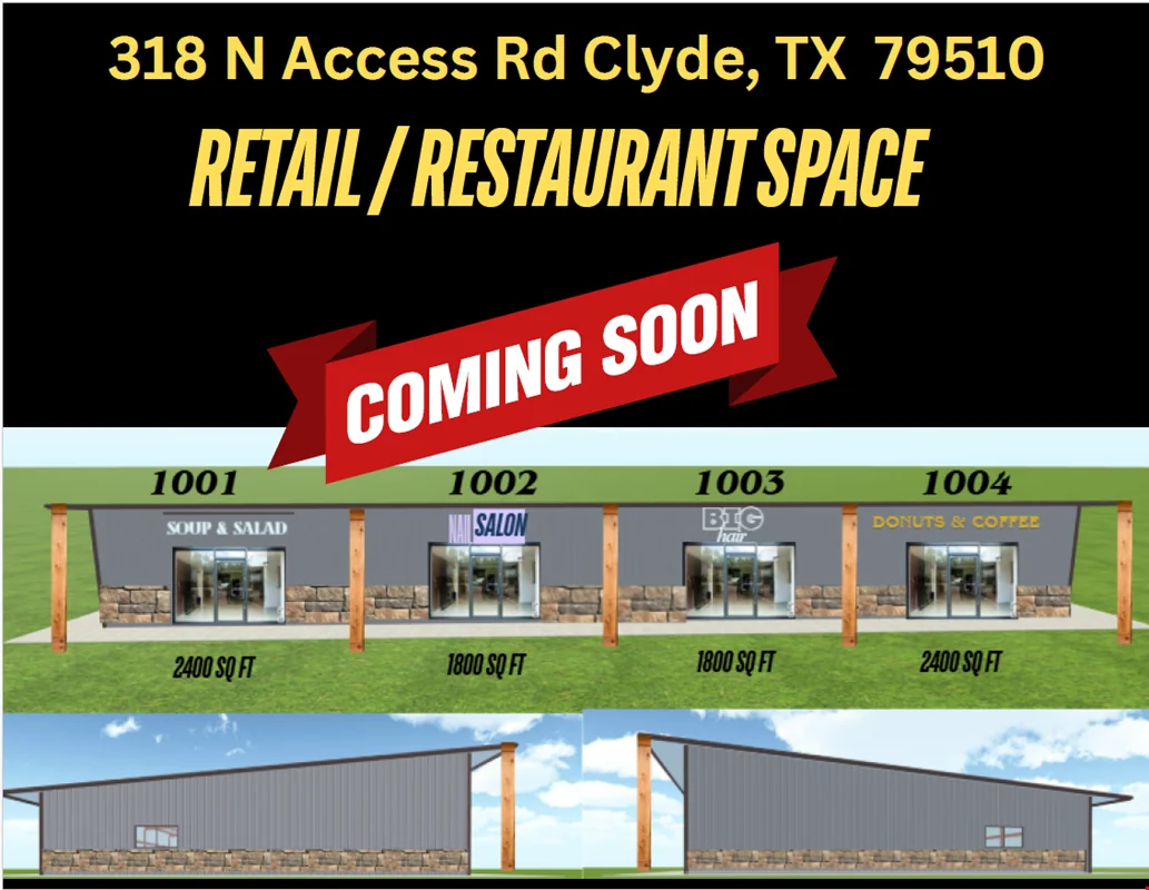 I-20 Frontage -Brand new 2400 or 1800 SF Retai Space… — Lease in Abilene, TX, photo 3 of 4