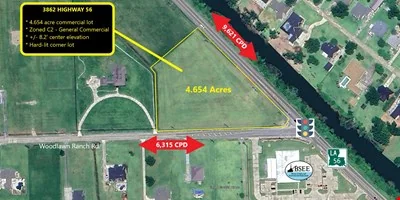 4.65 Acre Commercial Lot on Hard-lit Corner - retail for sale in houma, LA