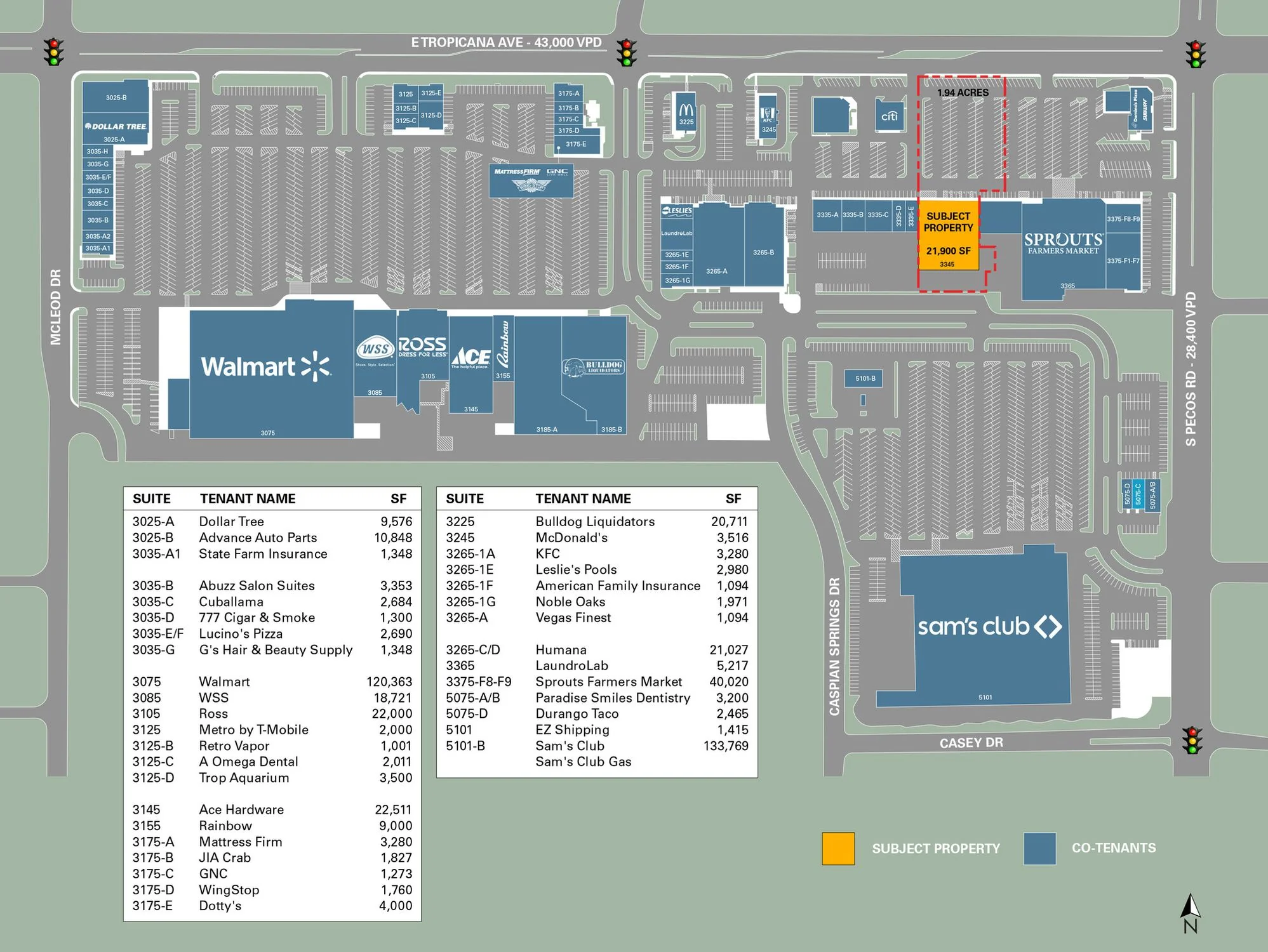 21,900 SF at Tropicana Centre — Sale in Las Vegas, NV, photo 5 of 6