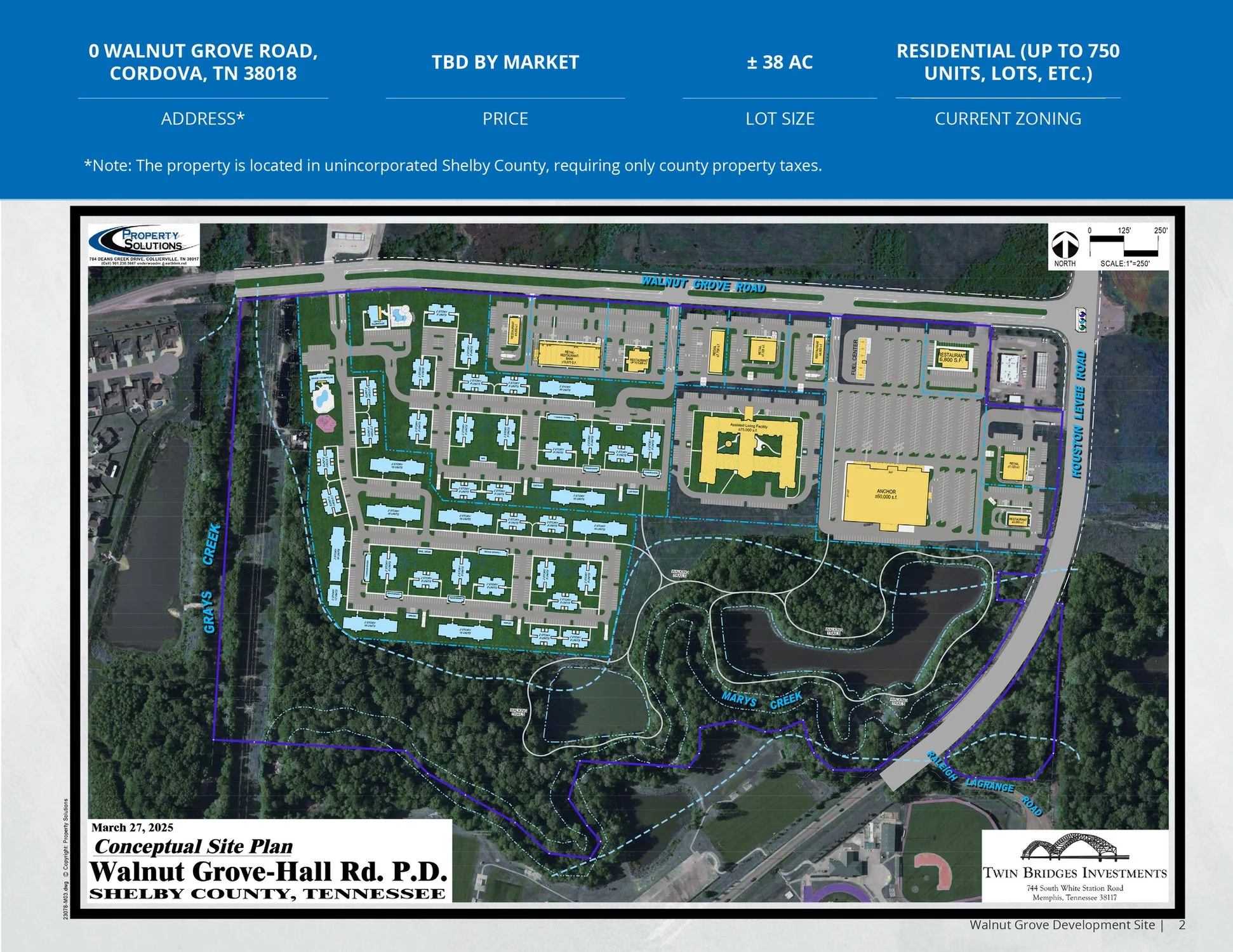 The Walnut Grove Land Site — Sale in Memphis, TN, photo 2 of 3