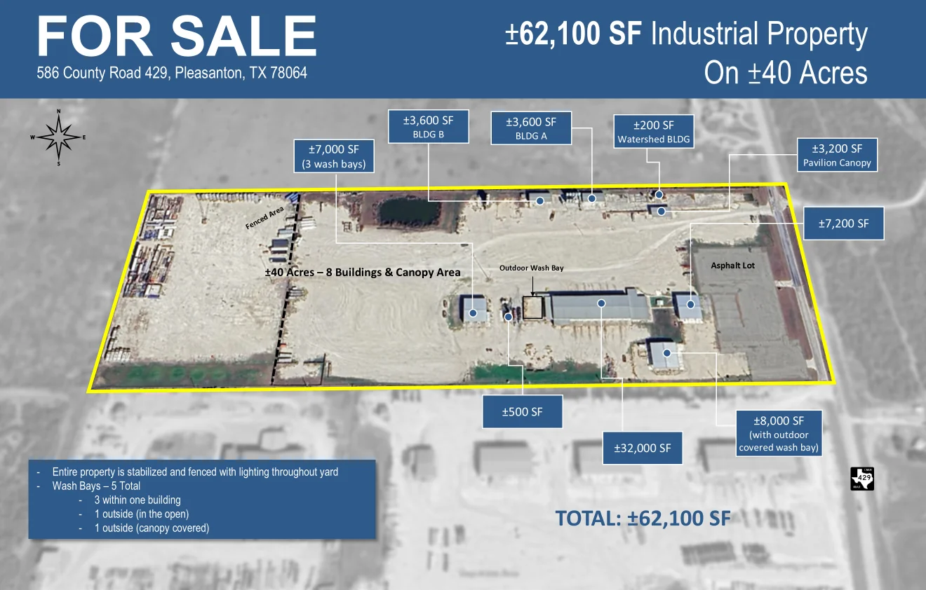 ±62,100 SF Industrial Property on ±40 Acres