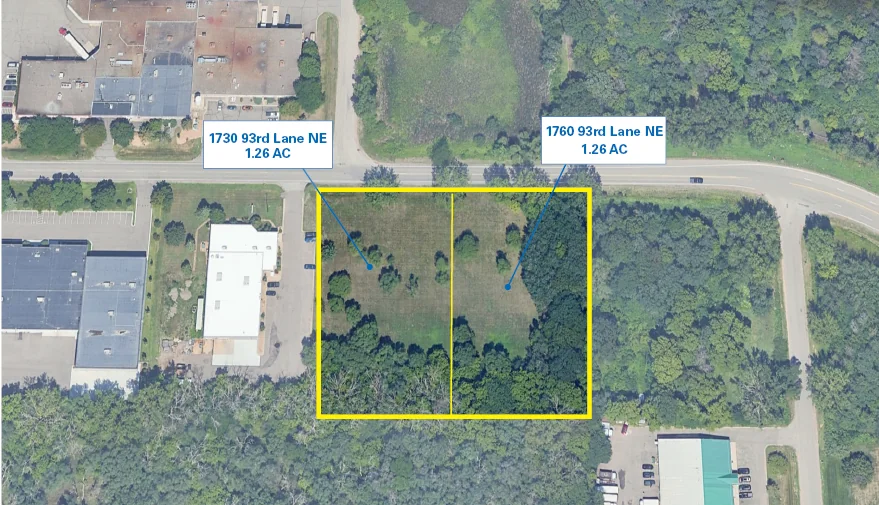 2.52 Acre Land Parcels For Sale in Blaine - industrial for sale in blaine, MN