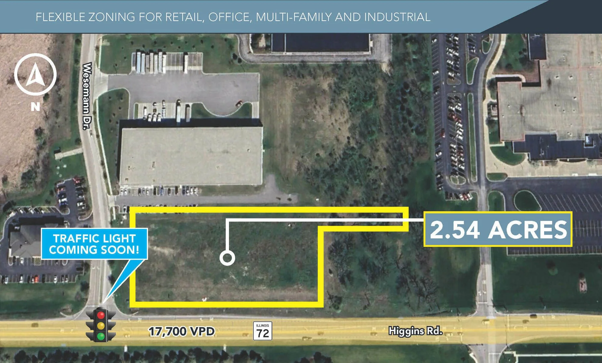 NEC Wesemann Drive & Route 72 — Sale in West Dundee, IL, photo 1 of 1