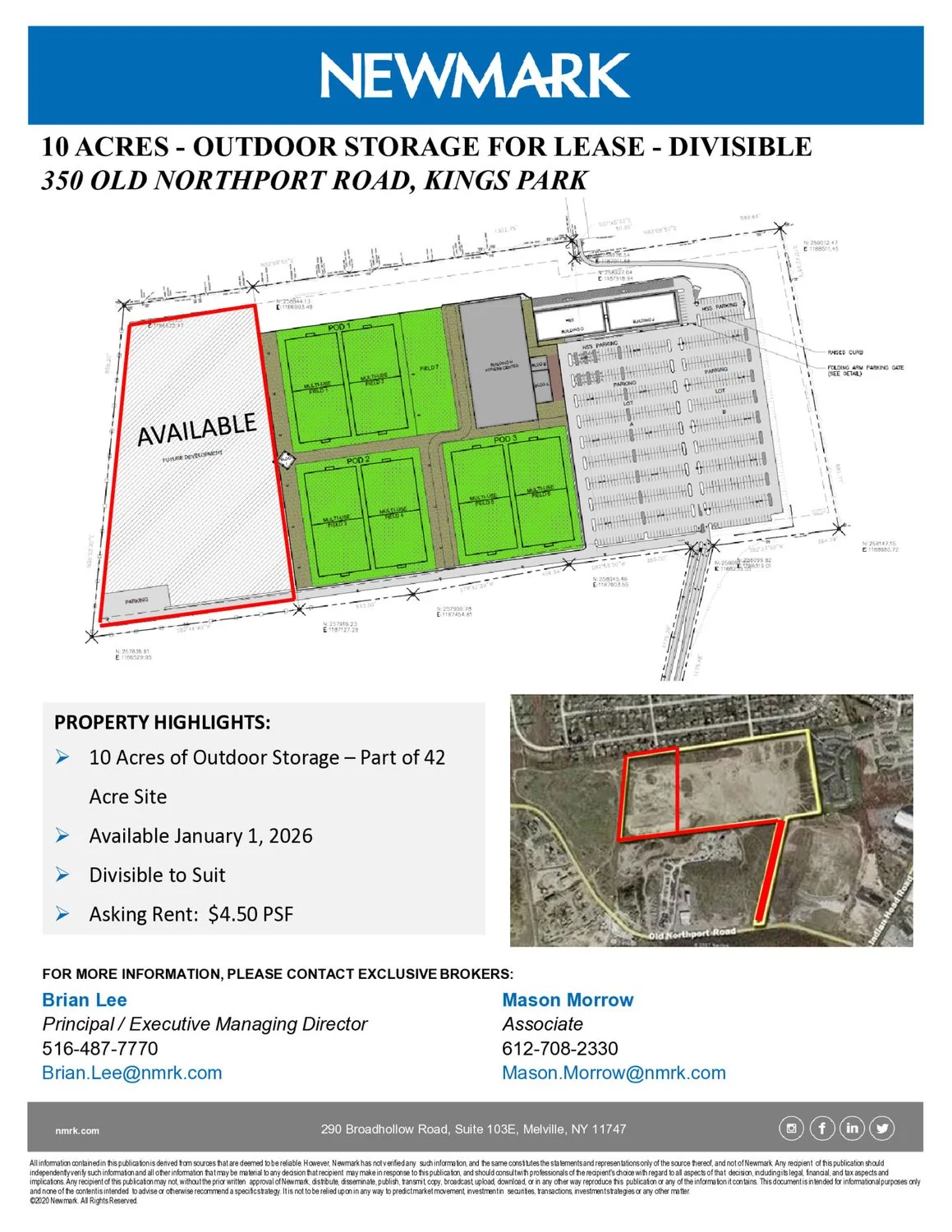 10 Acre - Outdoor Storage for Lease - Divisible — Lease in Kings Park, NY, photo 1 of 1