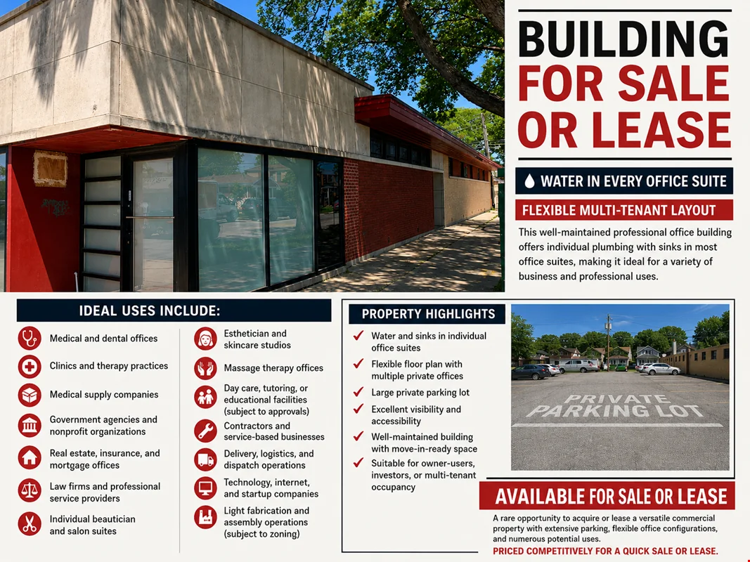 Office/Medical/Retail Building for Sale or Lease