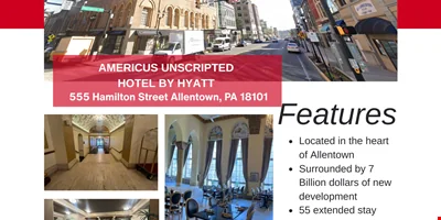 AMERICUS UNSCRIPTED HOTEL BY HYATT — Sale in Allentown, PA, photo 2 of 8