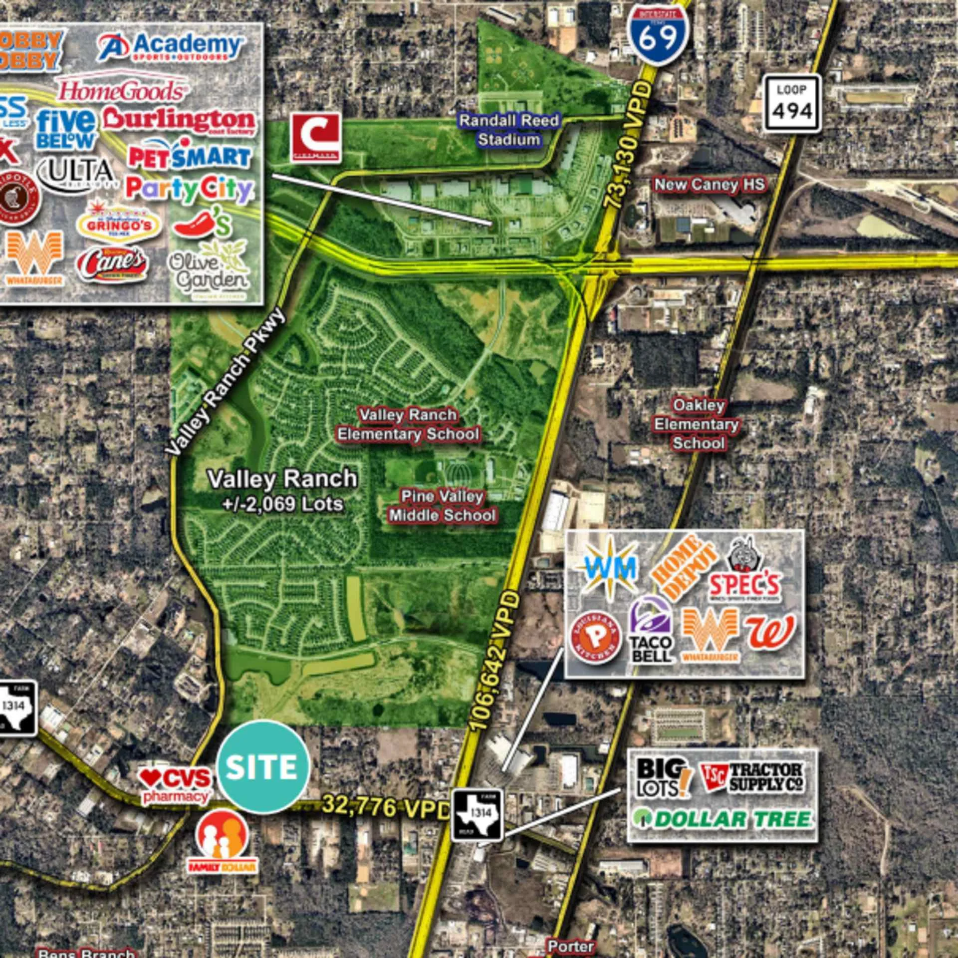 Valley Ranch – Pad Sites for Ground Lease — Lease in Porter, TX, photo 2 of 4