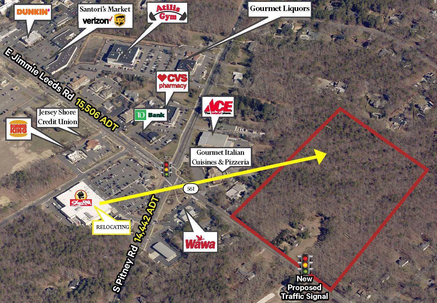 Join New ±81,500 SF ShopRite Relocation - 2 Pads… — Lease in Galloway, NJ, photo 1 of 3