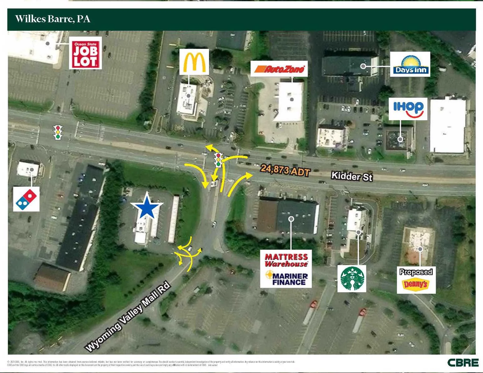 Freestanding Restaurant with Drive-Thru — Lease in Wilkes-Barre, PA, photo 1 of 2