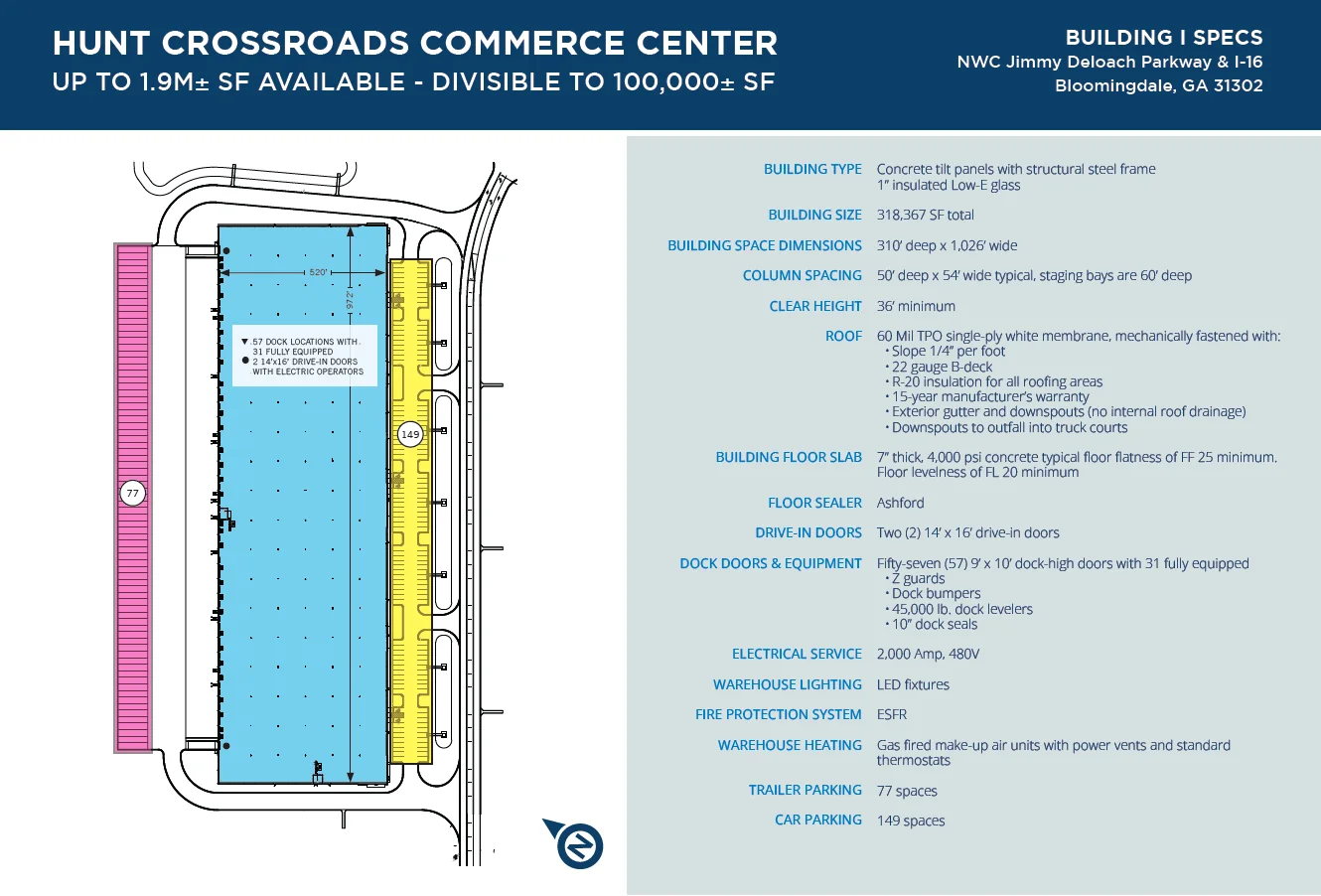 Hunt Crossroads Commerce Center — Lease in Bloomingdale, GA, photo 3 of 4