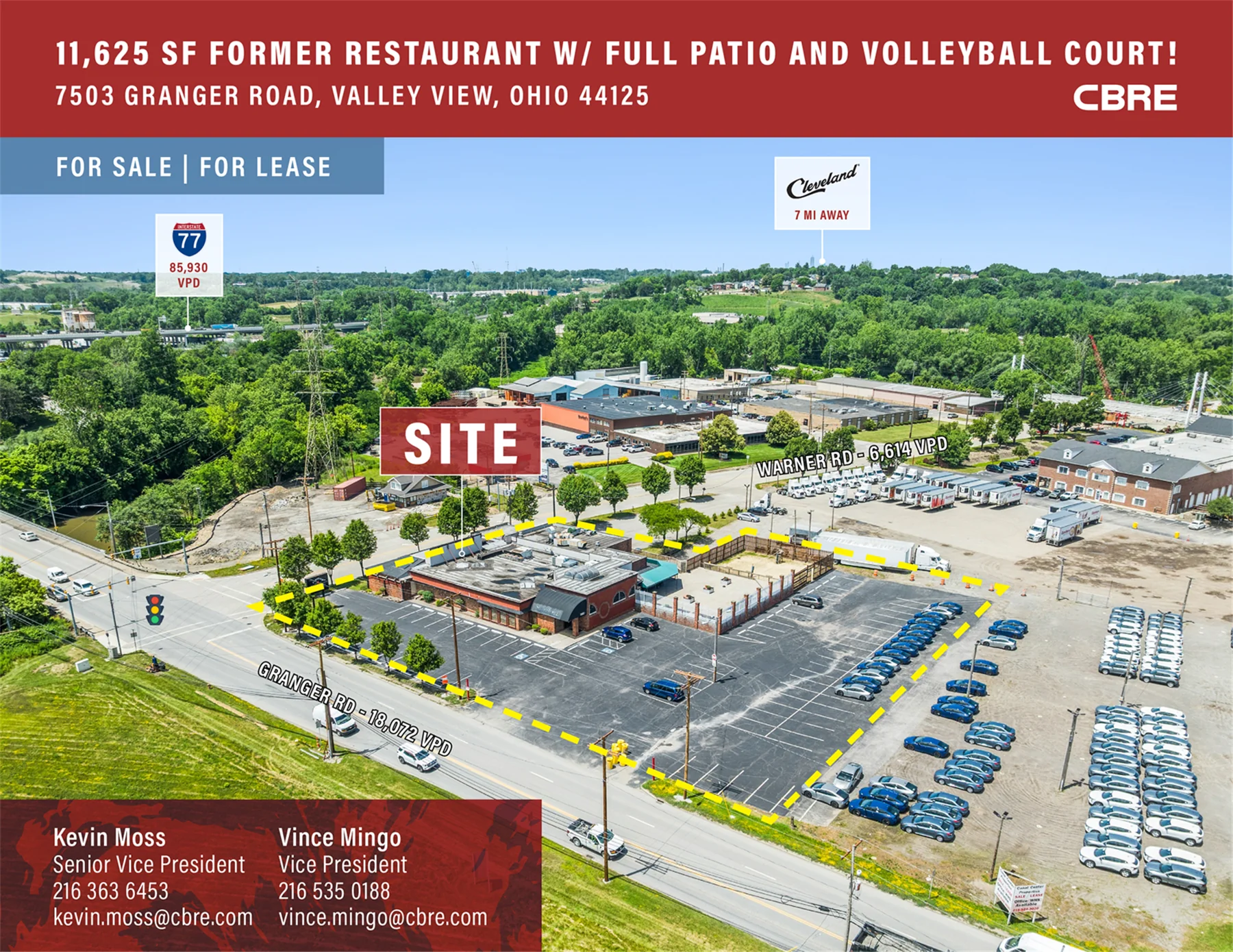 11,625 SF Former Restaurant — Sale in Valley View, OH, photo 1 of 3
