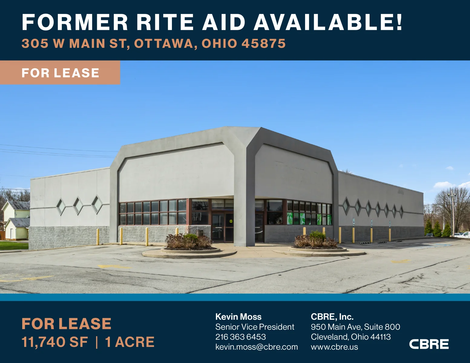 Former Rite Aid Available! — Lease in Ottawa, OH, photo 1 of 8