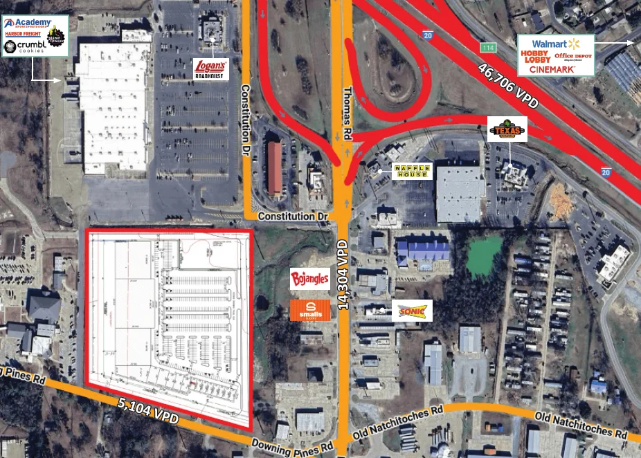 Proposed Shopping Center in West Monroe, LA — Lease in West Monroe, LA, photo 1 of 1